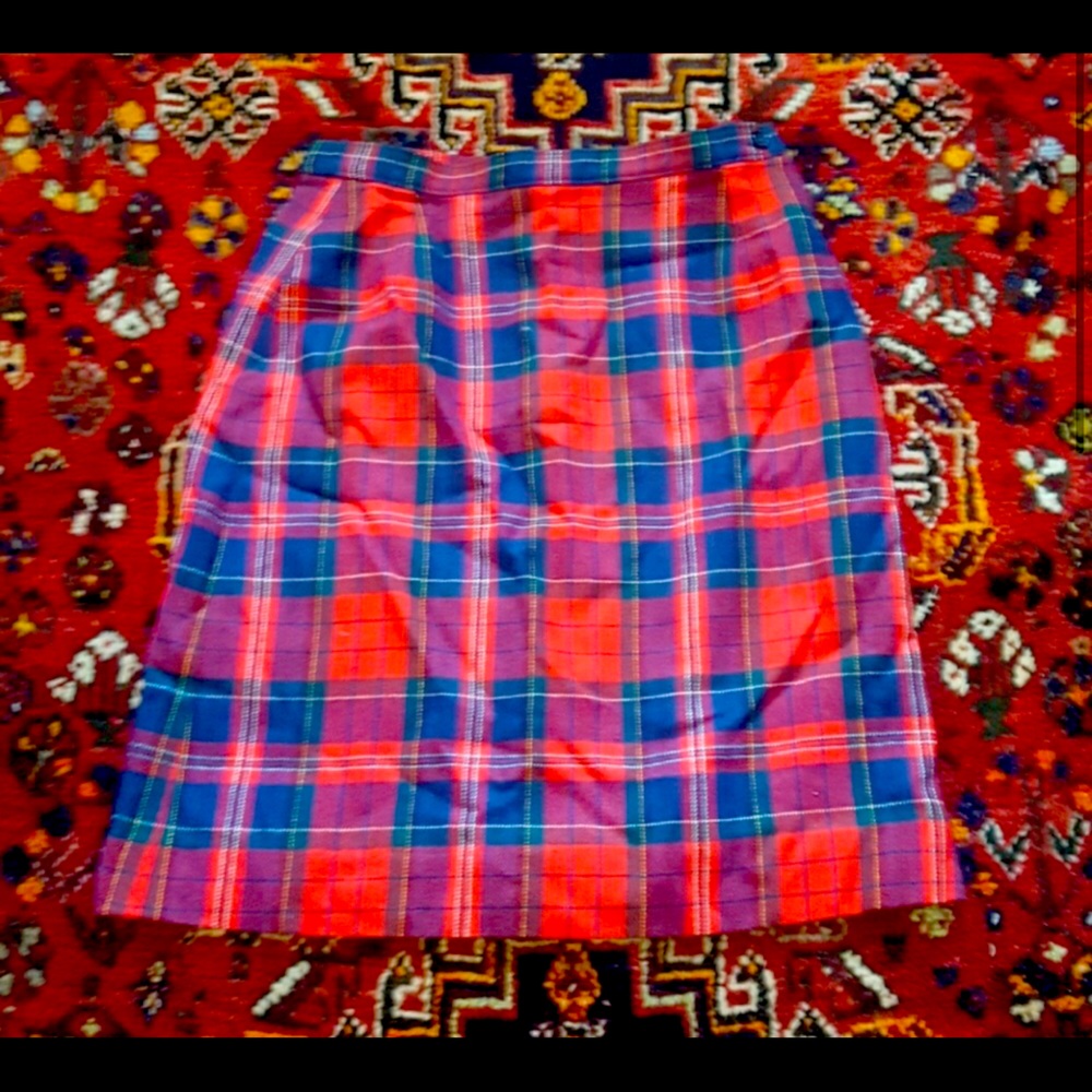 Pendleton Plaid Pencil Skirt Size M